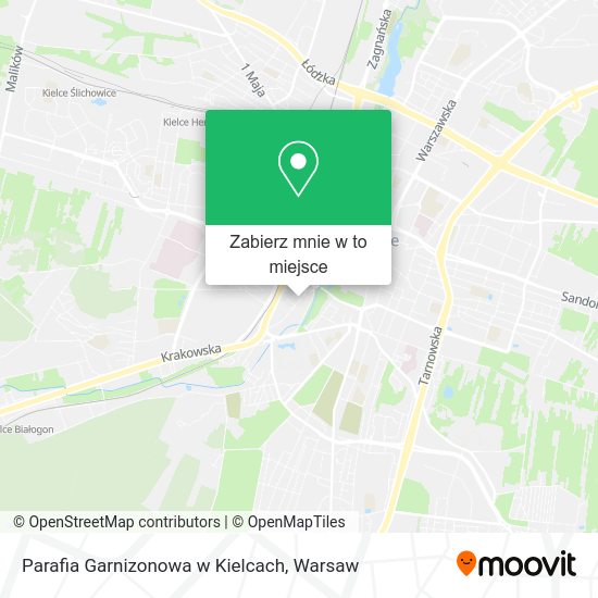 Mapa Parafia Garnizonowa w Kielcach