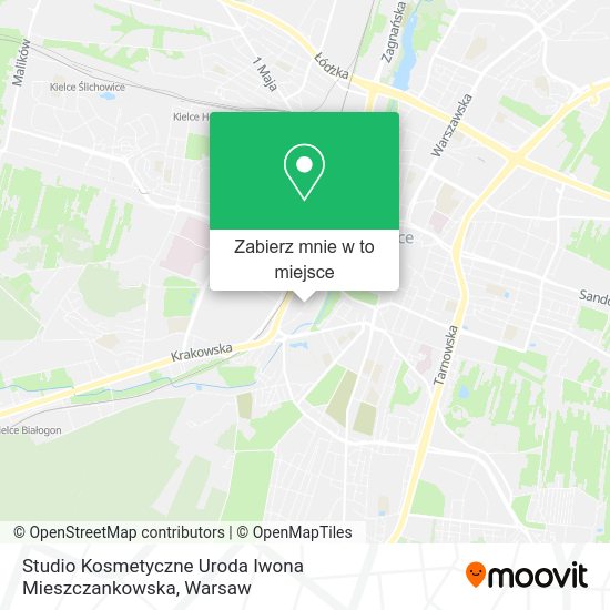 Mapa Studio Kosmetyczne Uroda Iwona Mieszczankowska