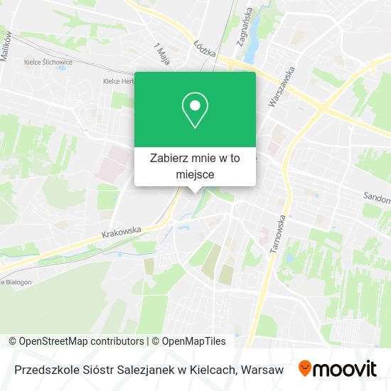 Mapa Przedszkole Sióstr Salezjanek w Kielcach