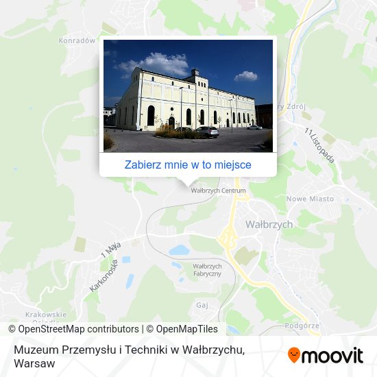 Mapa Muzeum Przemysłu i Techniki w Wałbrzychu