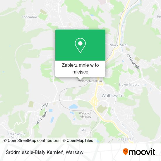 Mapa Śródmieście-Biały Kamień