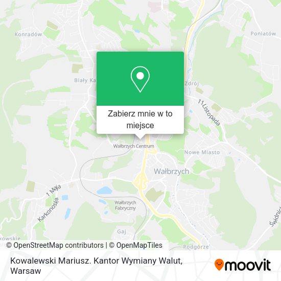 Mapa Kowalewski Mariusz. Kantor Wymiany Walut