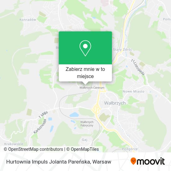 Mapa Hurtownia Impuls Jolanta Pareńska