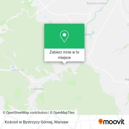 Mapa Kościoł w Bystrzycy Górnej