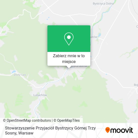 Mapa Stowarzyszenie Przyjaciół Bystrzycy Górnej Trzy Sosny