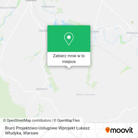 Mapa Biuro Projektowo-Usługowe Wprojekt Łukasz Włudyka