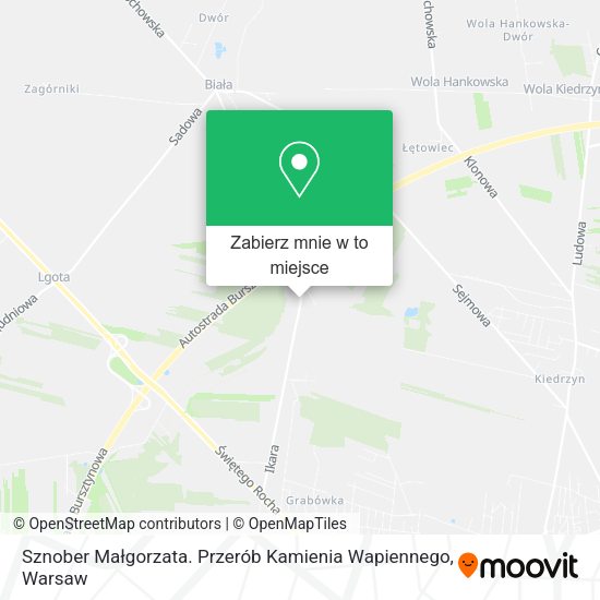 Mapa Sznober Małgorzata. Przerób Kamienia Wapiennego