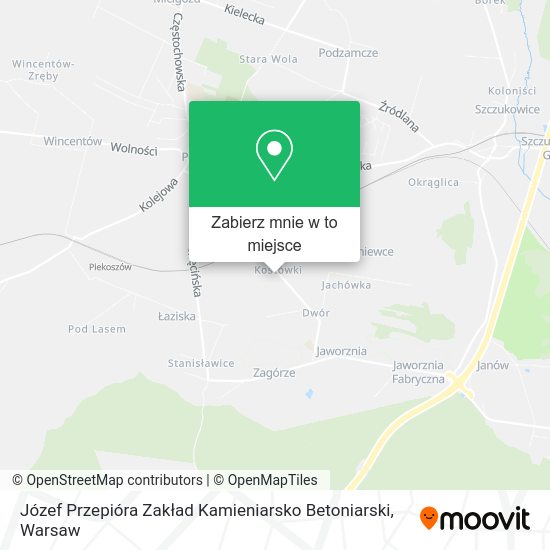 Mapa Józef Przepióra Zakład Kamieniarsko Betoniarski