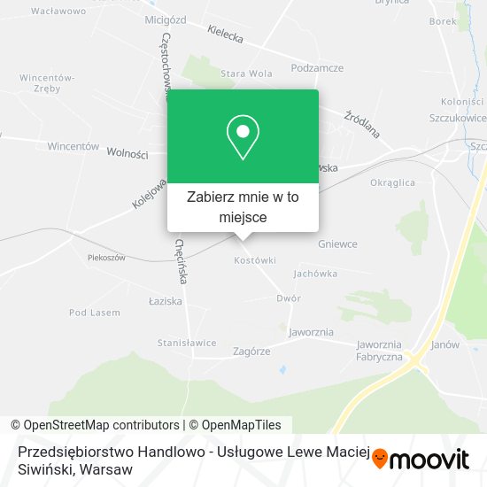 Mapa Przedsiębiorstwo Handlowo - Usługowe Lewe Maciej Siwiński