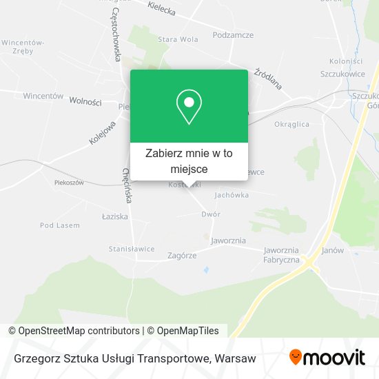 Mapa Grzegorz Sztuka Usługi Transportowe