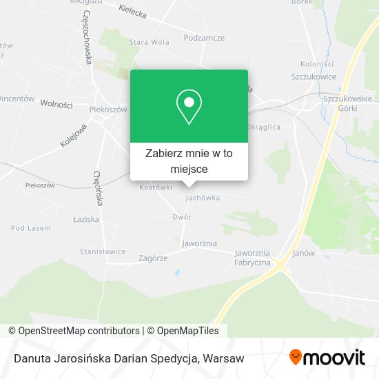 Mapa Danuta Jarosińska Darian Spedycja