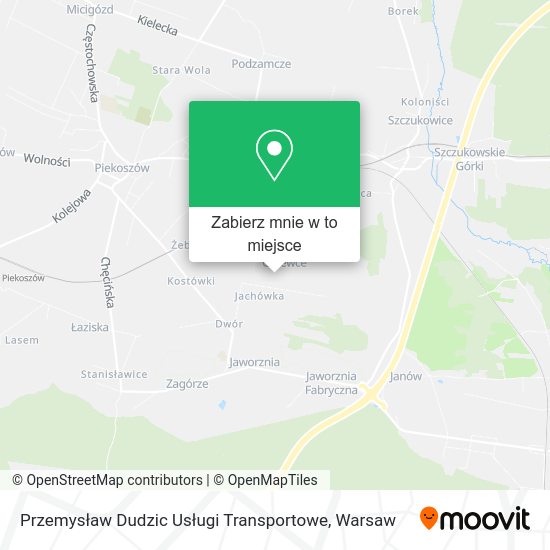 Mapa Przemysław Dudzic Usługi Transportowe