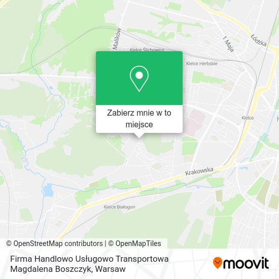 Mapa Firma Handlowo Usługowo Transportowa Magdalena Boszczyk