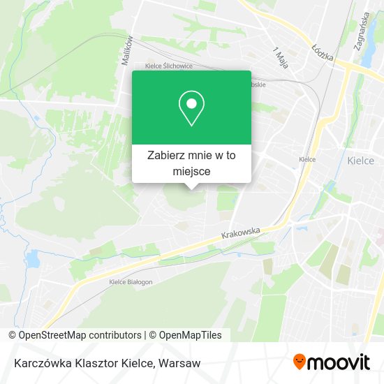 Mapa Karczówka Klasztor Kielce