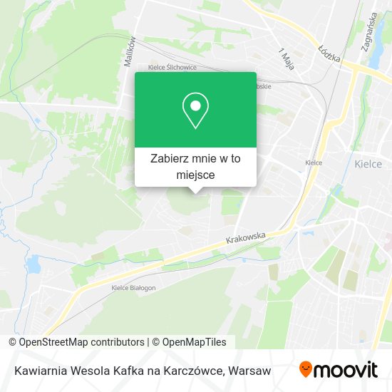 Mapa Kawiarnia Wesola Kafka na Karczówce