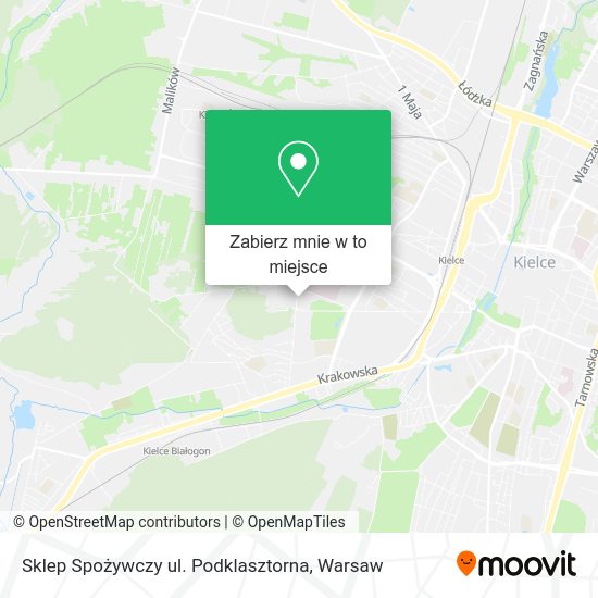 Mapa Sklep Spożywczy ul. Podklasztorna