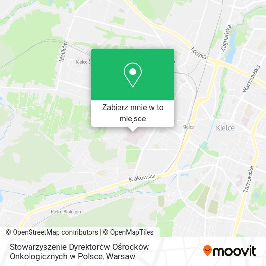 Mapa Stowarzyszenie Dyrektorów Ośrodków Onkologicznych w Polsce