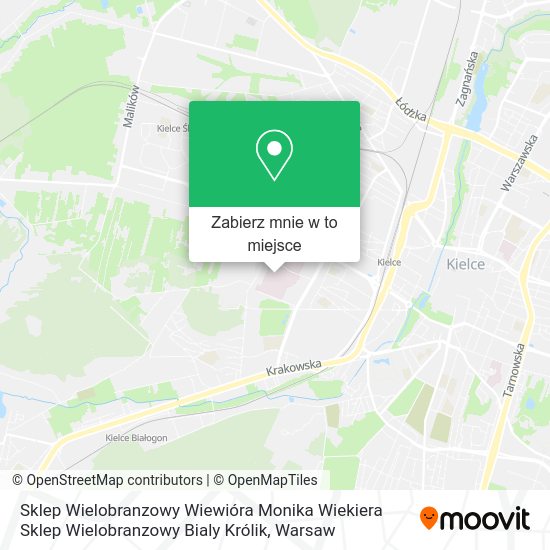 Mapa Sklep Wielobranzowy Wiewióra Monika Wiekiera Sklep Wielobranzowy Bialy Królik