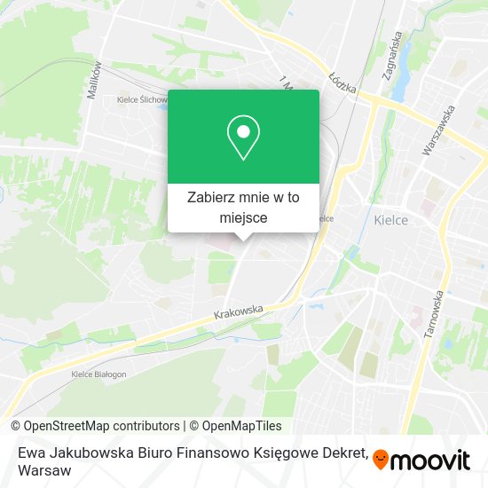 Mapa Ewa Jakubowska Biuro Finansowo Księgowe Dekret