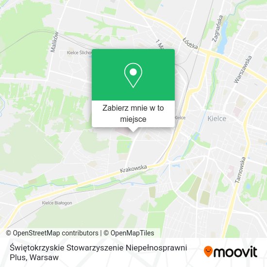 Mapa Świętokrzyskie Stowarzyszenie Niepełnosprawni Plus