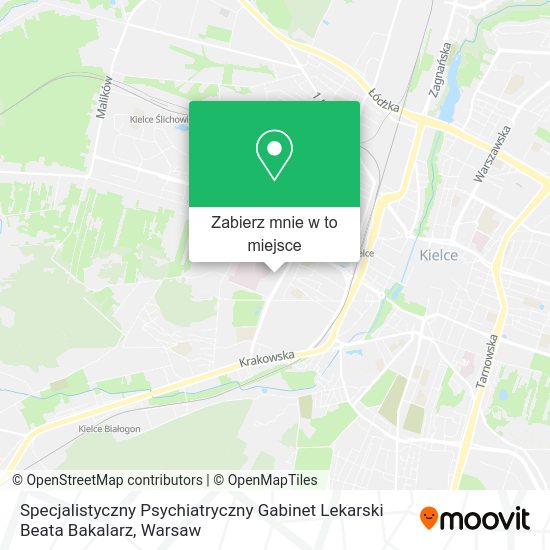 Mapa Specjalistyczny Psychiatryczny Gabinet Lekarski Beata Bakalarz