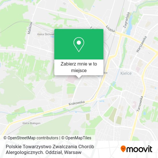 Mapa Polskie Towarzystwo Zwalczania Chorób Alergologicznych. Oddział