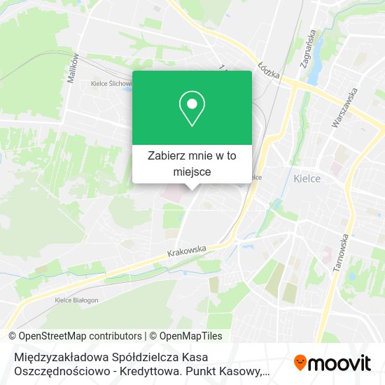 Mapa Międzyzakładowa Spółdzielcza Kasa Oszczędnościowo - Kredyttowa. Punkt Kasowy