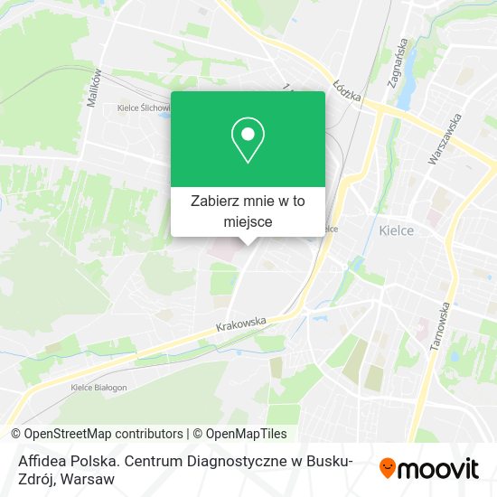 Mapa Affidea Polska. Centrum Diagnostyczne w Busku-Zdrój