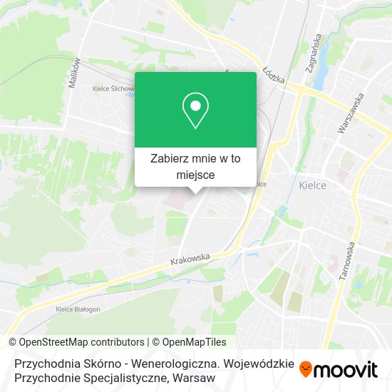 Mapa Przychodnia Skórno - Wenerologiczna. Wojewódzkie Przychodnie Specjalistyczne