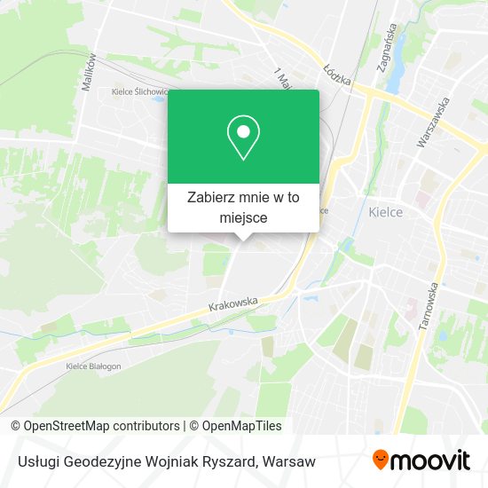 Mapa Usługi Geodezyjne Wojniak Ryszard