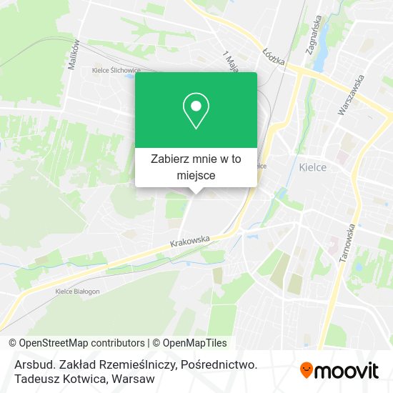 Mapa Arsbud. Zakład Rzemieślniczy, Pośrednictwo. Tadeusz Kotwica