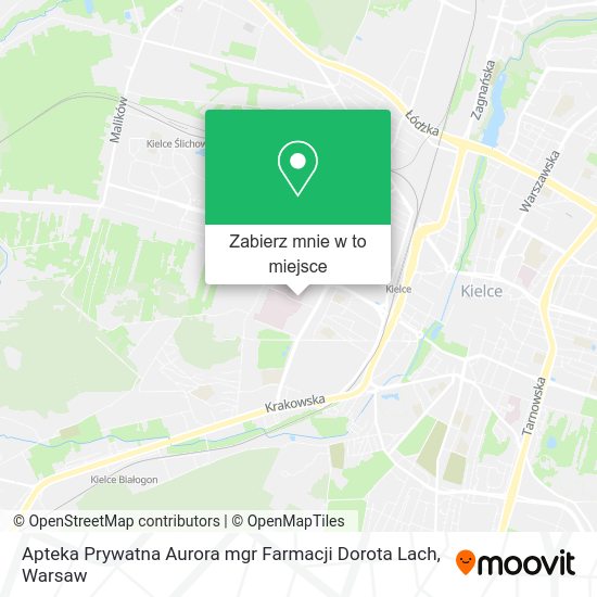 Mapa Apteka Prywatna Aurora mgr Farmacji Dorota Lach