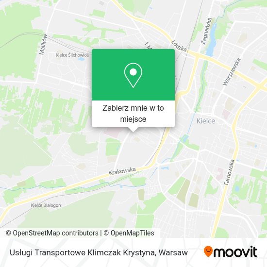 Mapa Usługi Transportowe Klimczak Krystyna