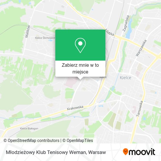 Mapa Młodzieżowy Klub Tenisowy Weman