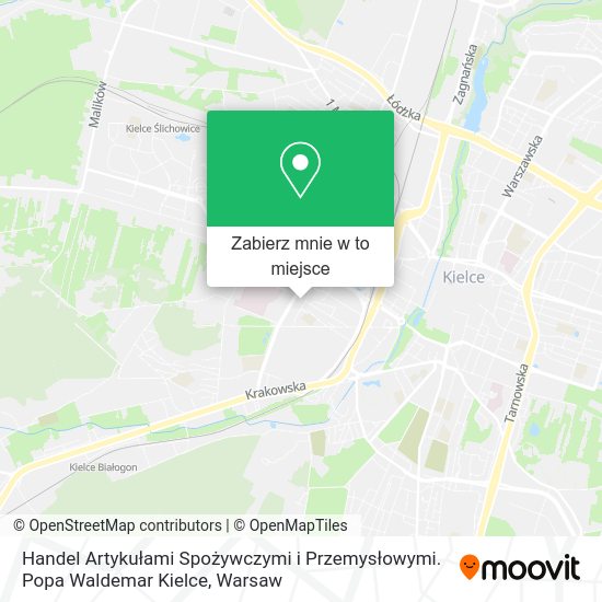 Mapa Handel Artykułami Spożywczymi i Przemysłowymi. Popa Waldemar Kielce