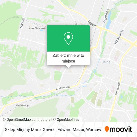 Mapa Sklep Mięsny Maria Gaweł i Edward Mazur