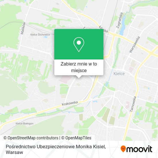 Mapa Pośrednictwo Ubezpieczeniowe Monika Kisiel