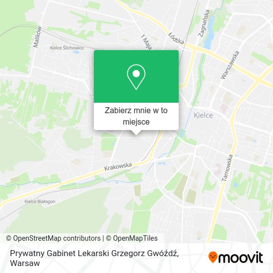 Mapa Prywatny Gabinet Lekarski Grzegorz Gwóźdź