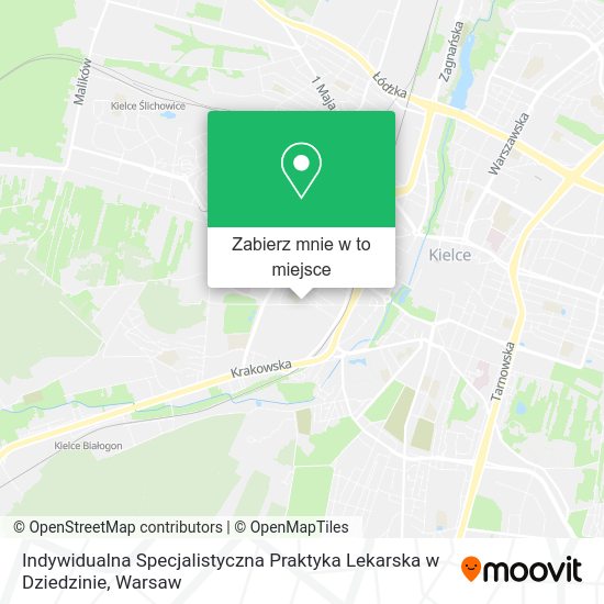 Mapa Indywidualna Specjalistyczna Praktyka Lekarska w Dziedzinie