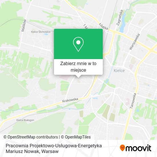 Mapa Pracownia Projektowo-Usługowa-Energetyka Mariusz Nowak