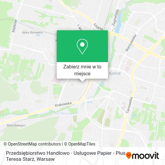 Mapa Przedsiębiorstwo Handlowo - Usługowe Papier - Plus Teresa Starz