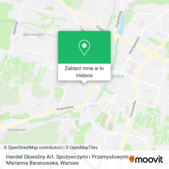 Mapa Handel Obwoźny Art. Spożywczymi i Przemysłowymi Marianna Baranowska