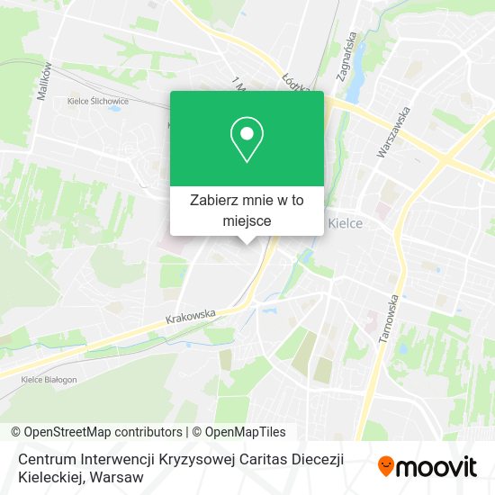 Mapa Centrum Interwencji Kryzysowej Caritas Diecezji Kieleckiej