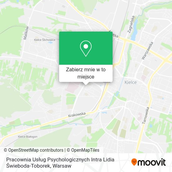 Mapa Pracownia Usług Psychologicznych Intra Lidia Świeboda-Toborek