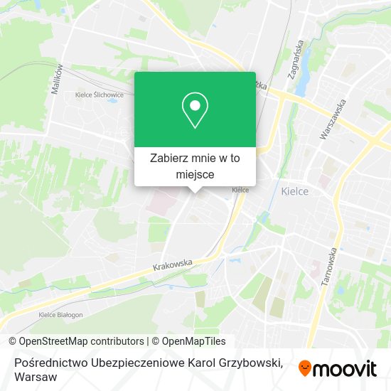 Mapa Pośrednictwo Ubezpieczeniowe Karol Grzybowski