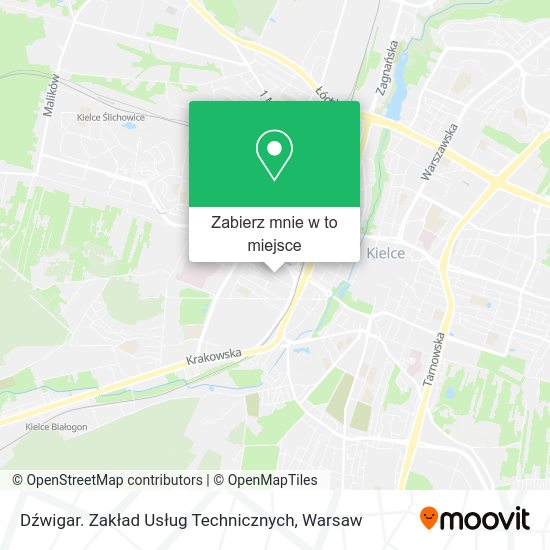 Mapa Dźwigar. Zakład Usług Technicznych