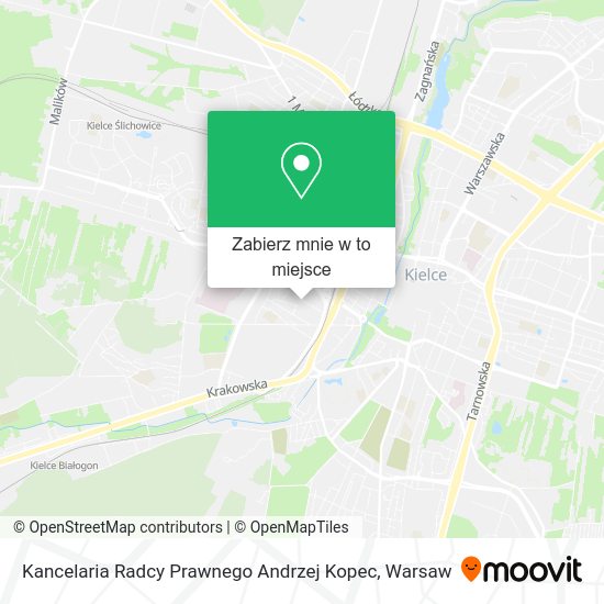 Mapa Kancelaria Radcy Prawnego Andrzej Kopec