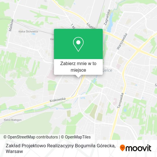 Mapa Zakład Projektowo Realizacyjny Bogumiła Górecka