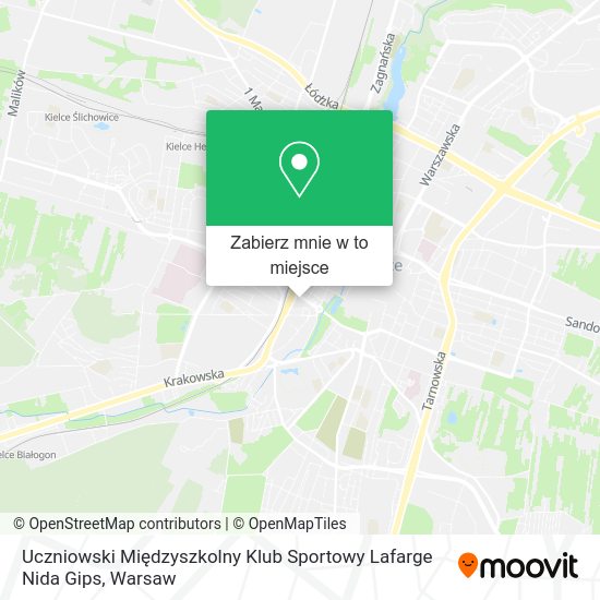 Mapa Uczniowski Międzyszkolny Klub Sportowy Lafarge Nida Gips