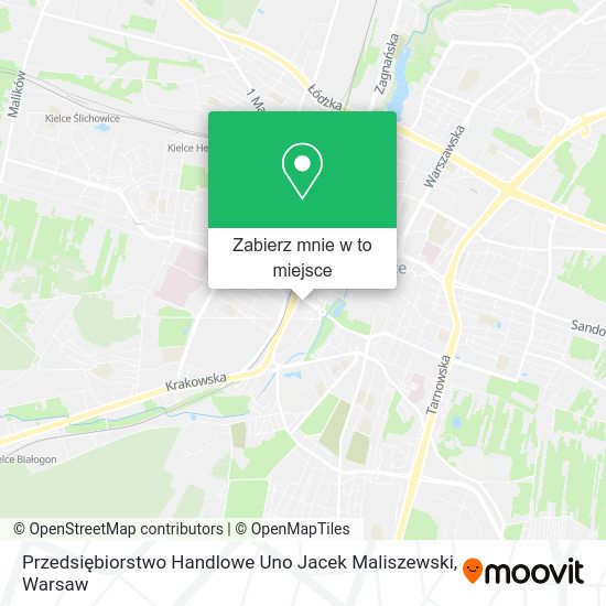 Mapa Przedsiębiorstwo Handlowe Uno Jacek Maliszewski